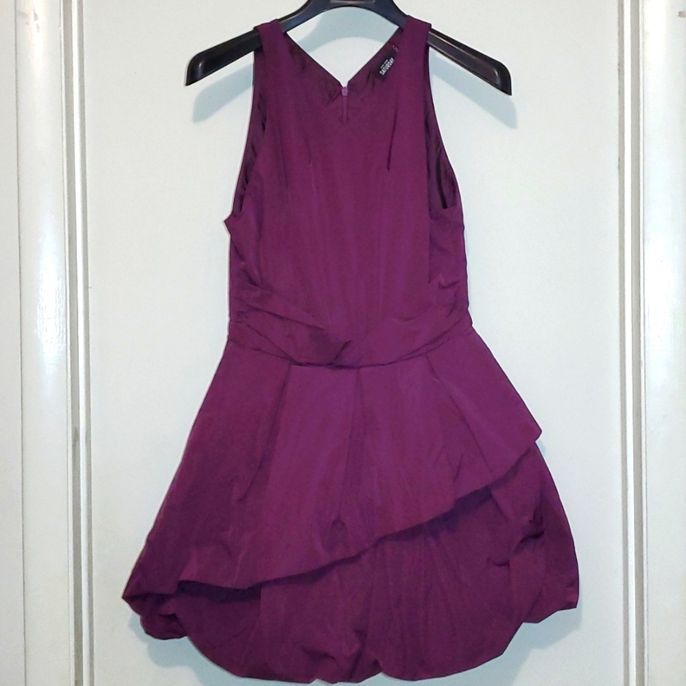 kate spade plum sleeveless layered cocktail dress